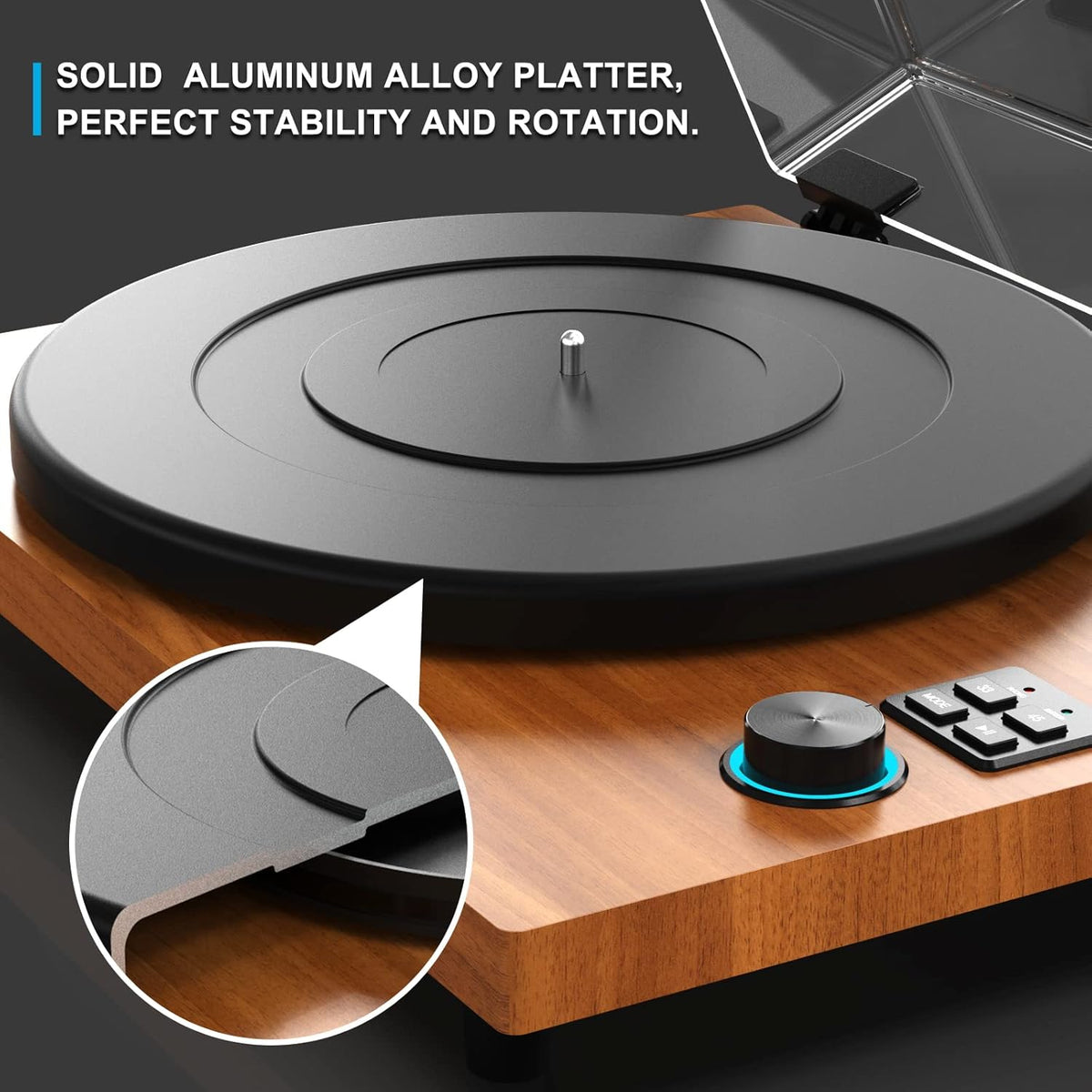 Bluetooth Record Player with Speakers E339