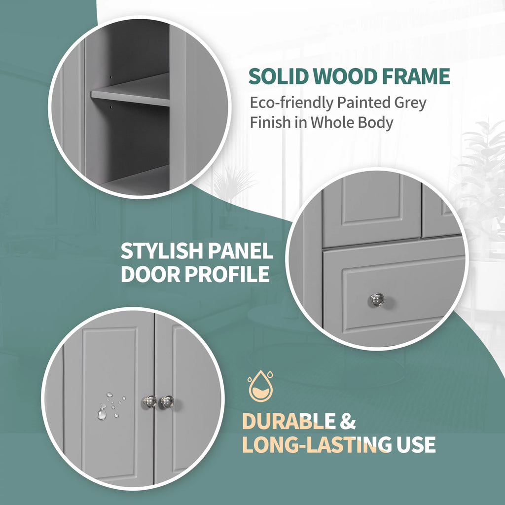 Grey Solid Wood Bathroom Vanity Base N45563