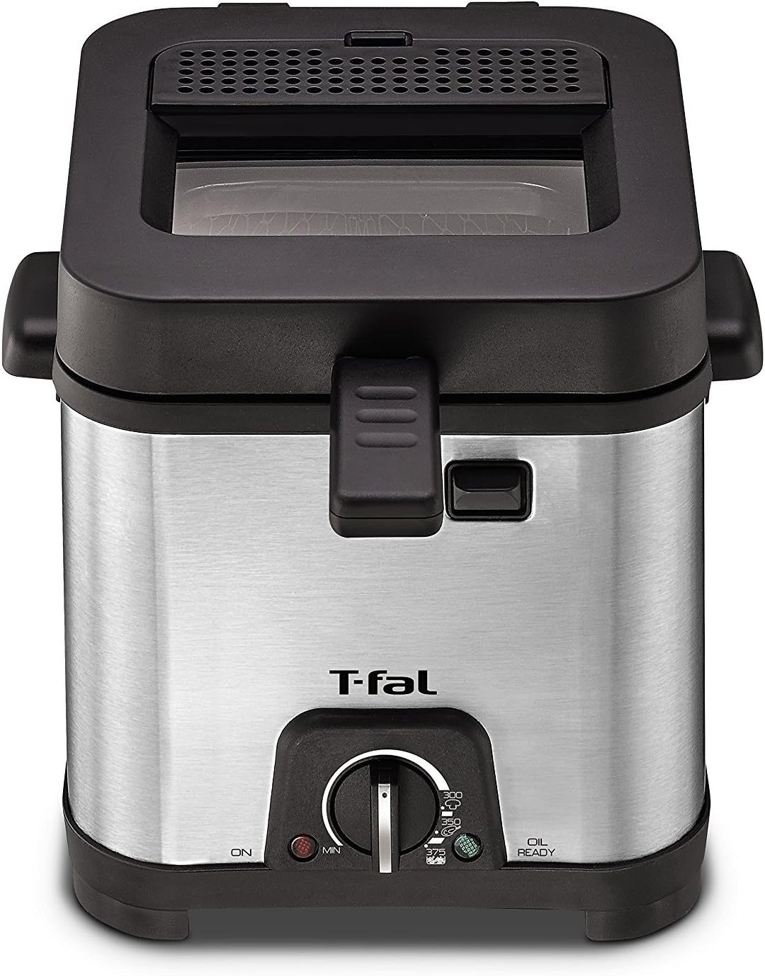 Stainless Steel Mini Deep Fryer with Removable Lid, Silver, Pack of 2 T320