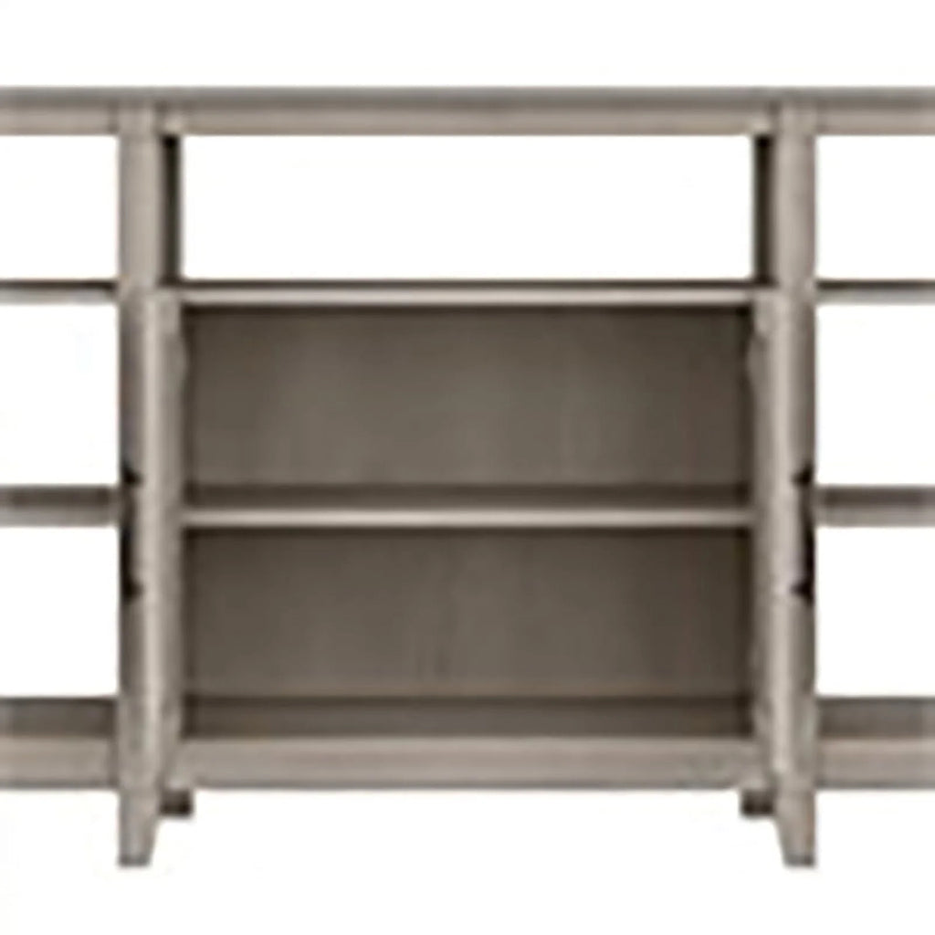 Tall Wood TV Stand with 2 Bookcases V90206