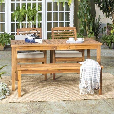 Acacia Wood 4 Piece Patio Dining Set K431505