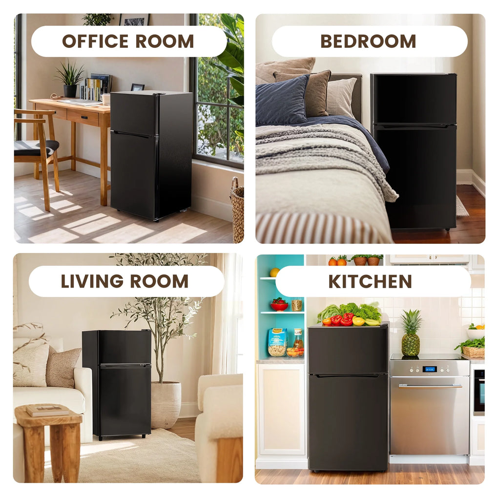 3.5 Cu.Ft Black Mini Fridge with Freezer Z897