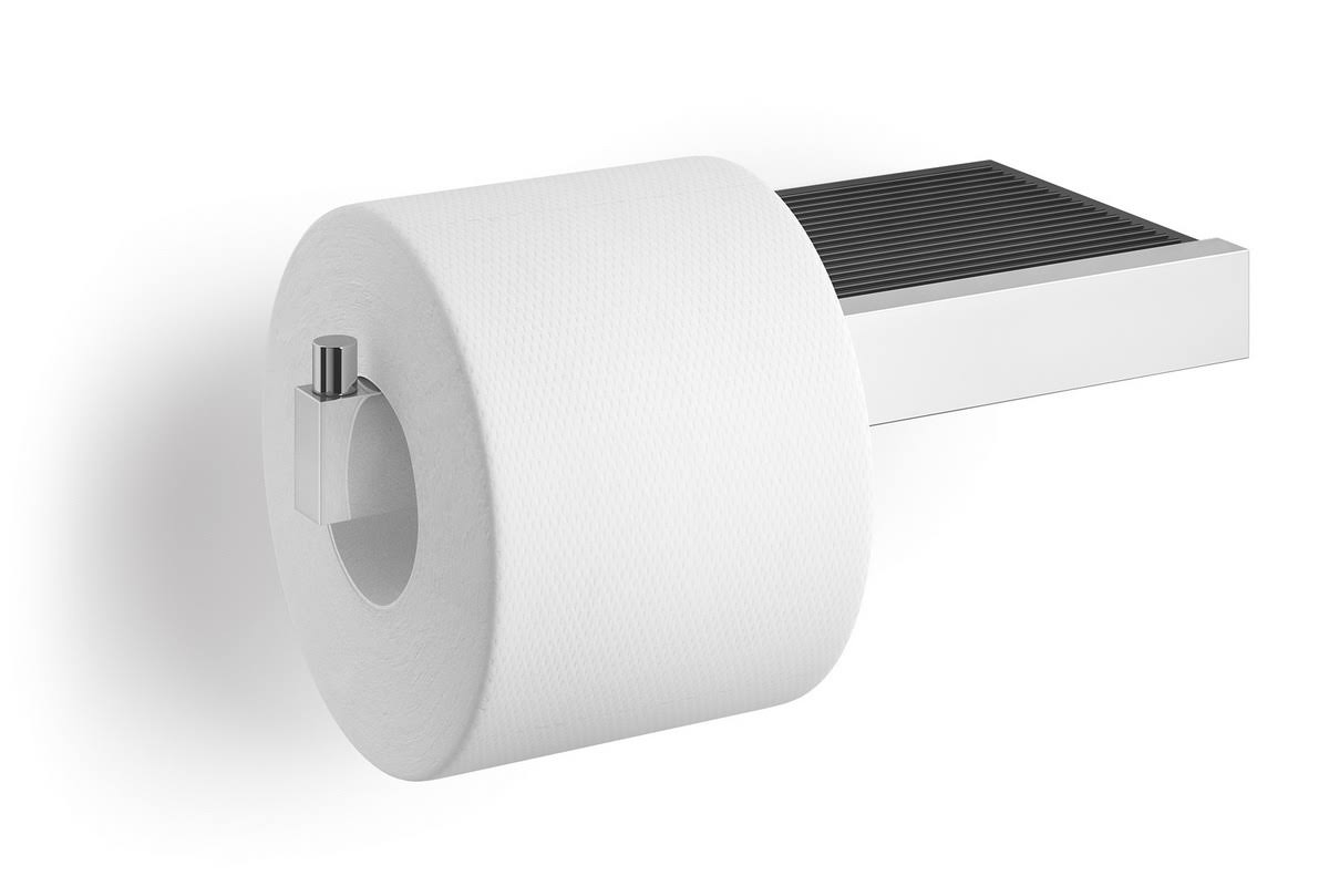 Toilet Roll Holder with Shelf High Gloss Wall Mount V5668