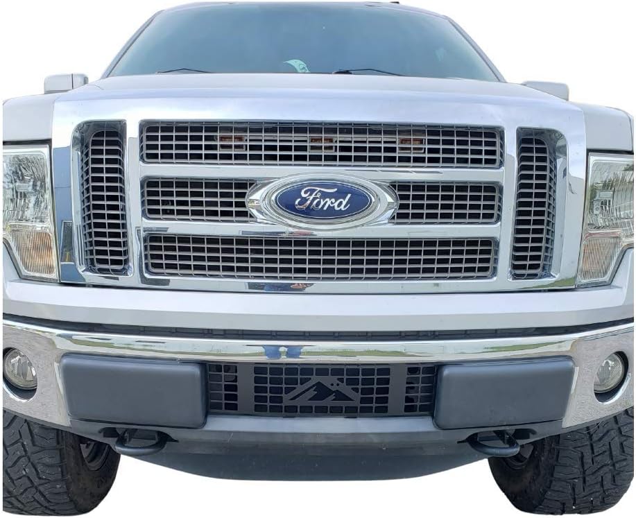 Small Rectangular Vertical Bars Powder Coated Black Stainless Steel Bumper Grille Insert E282175
