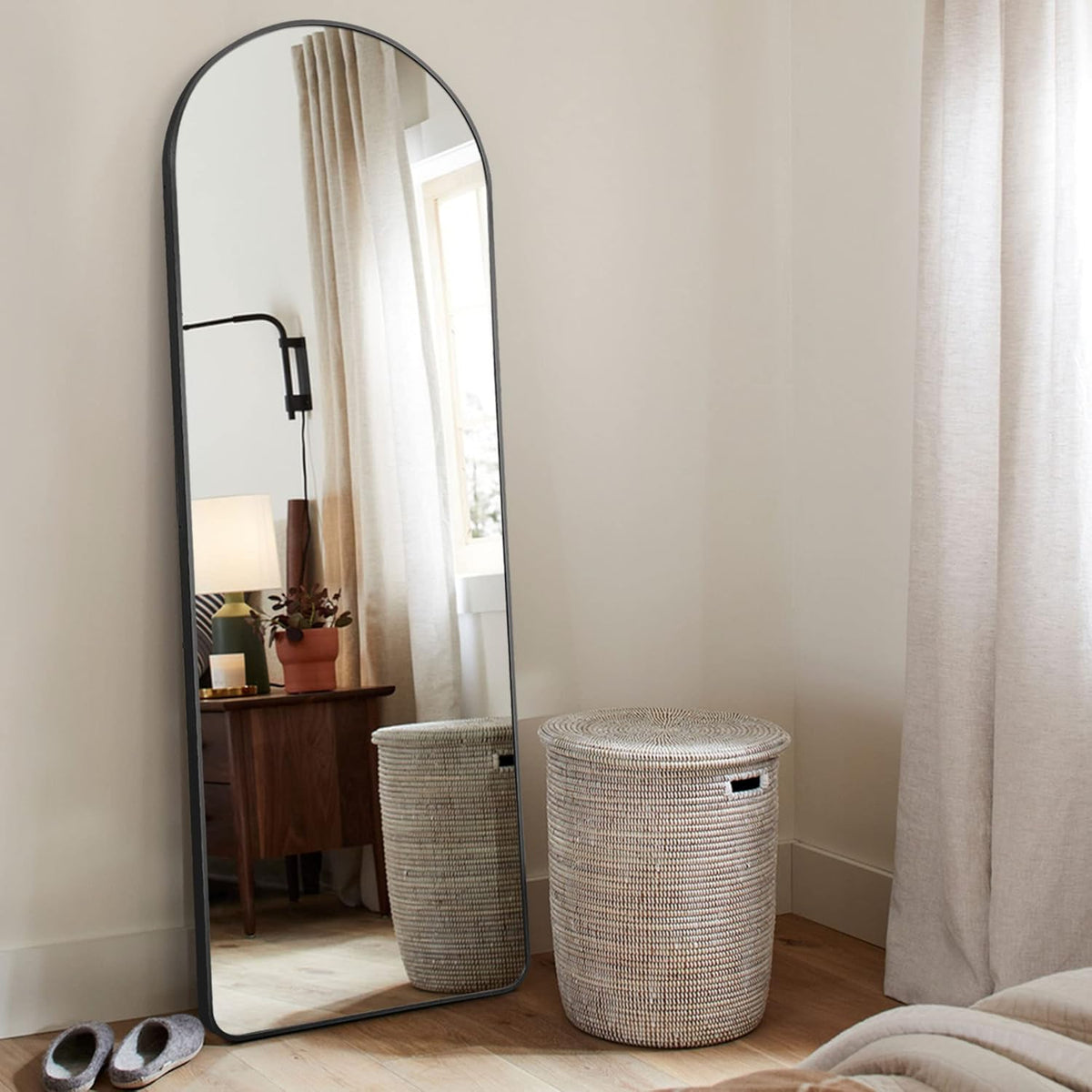 Gold Aluminum Alloy Frame Full Length Floor Mirror I1919
