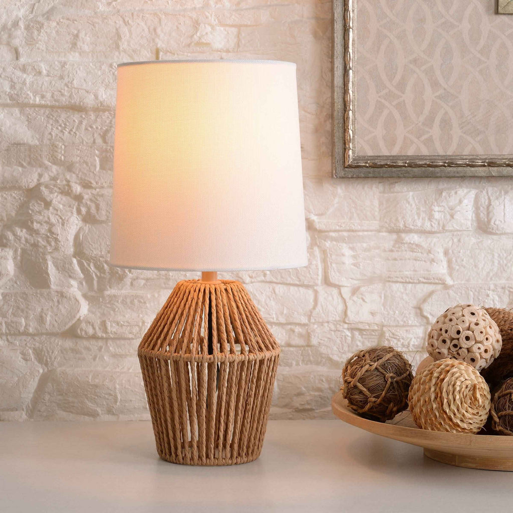 Mini Rattan Table Lamp with Shade Q78553