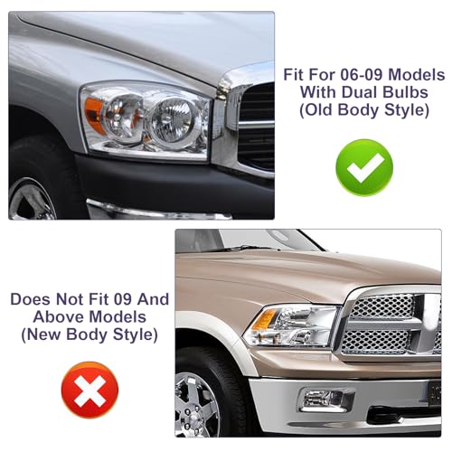 LED Projector Headlight Assembly for Dodge Ram 1500 2500 3500 K316