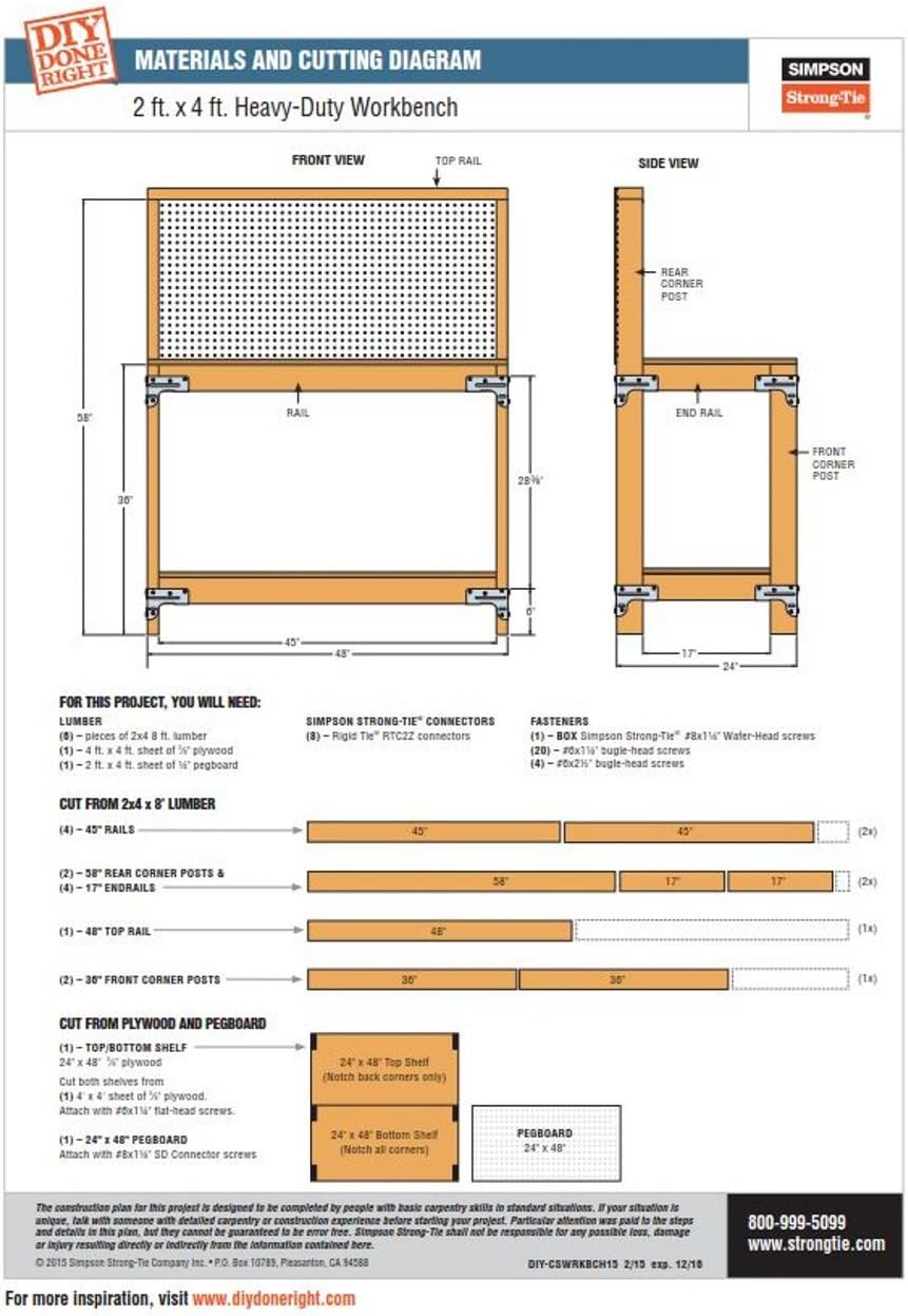 Workbench and Shelving Hardware Kit Y94080