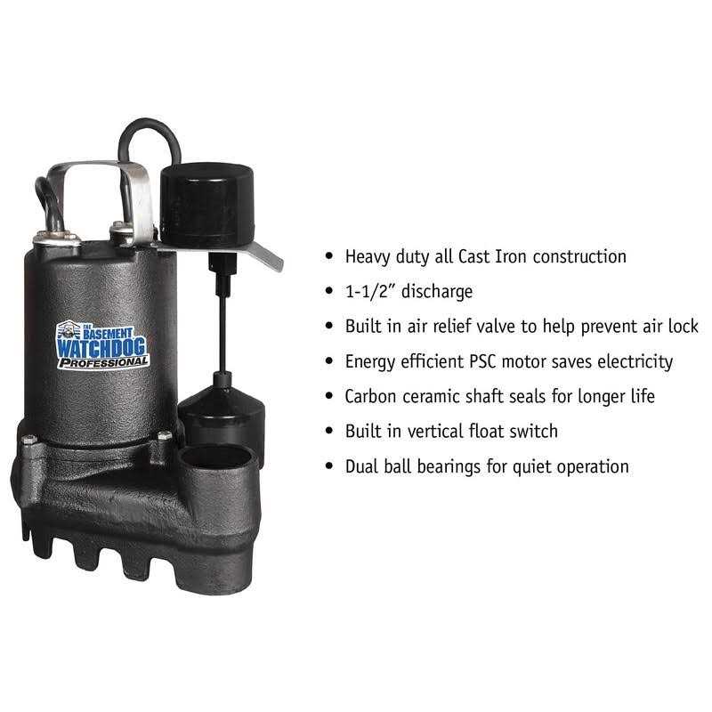 1/2 HP 4,300 GPH Cast Iron Sump Pump N952