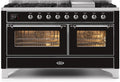 Glossy Black Dual Fuel Natural Gas Range Y539