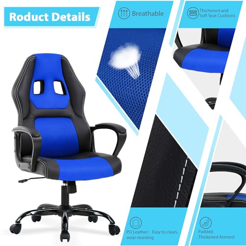 Gaming Chair with Lumbar Support and Adjustable Height L41551