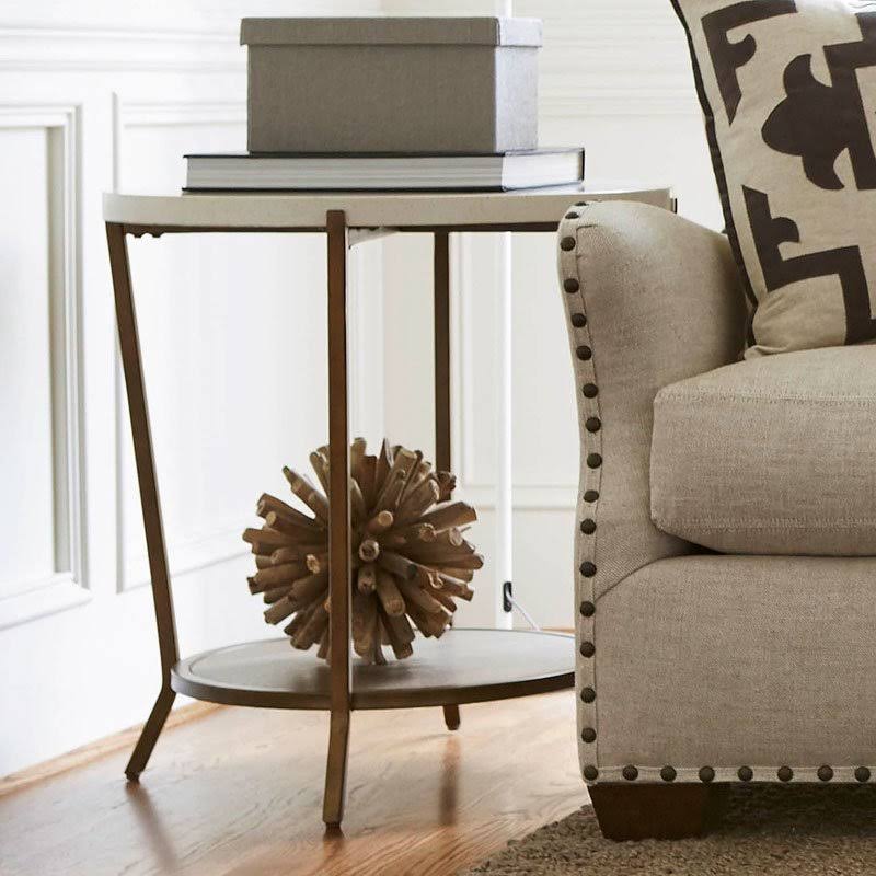 Brown Round End Table S75002