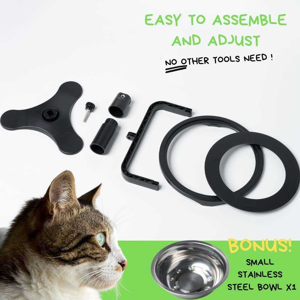 Adjustable Raised Cat Food Bowl P855