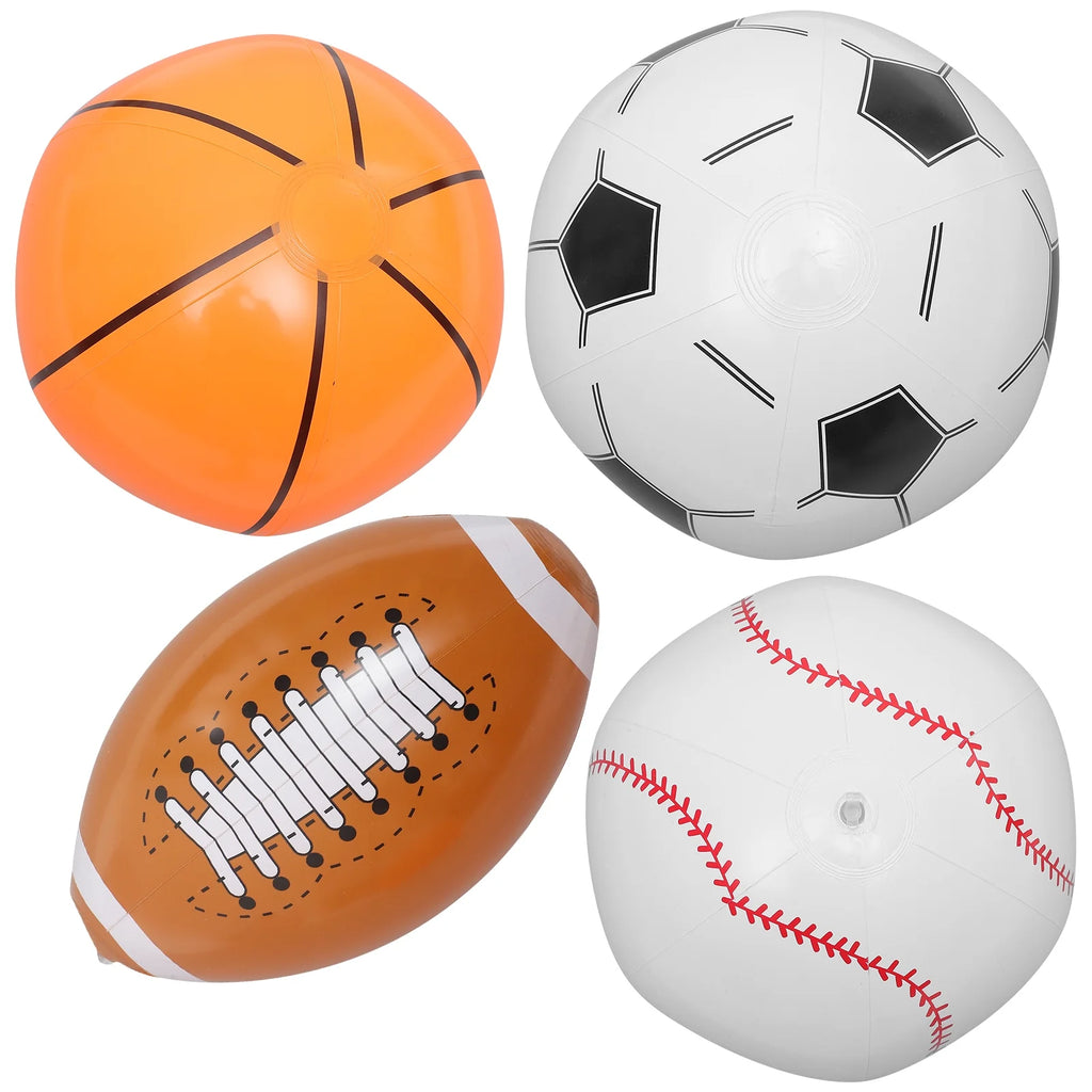 12 Pcs Inflatable Beach Ball Baseball Balls O7099