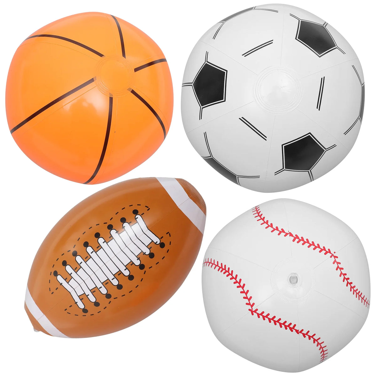 12 Pcs Inflatable Beach Ball Baseball Balls O7099