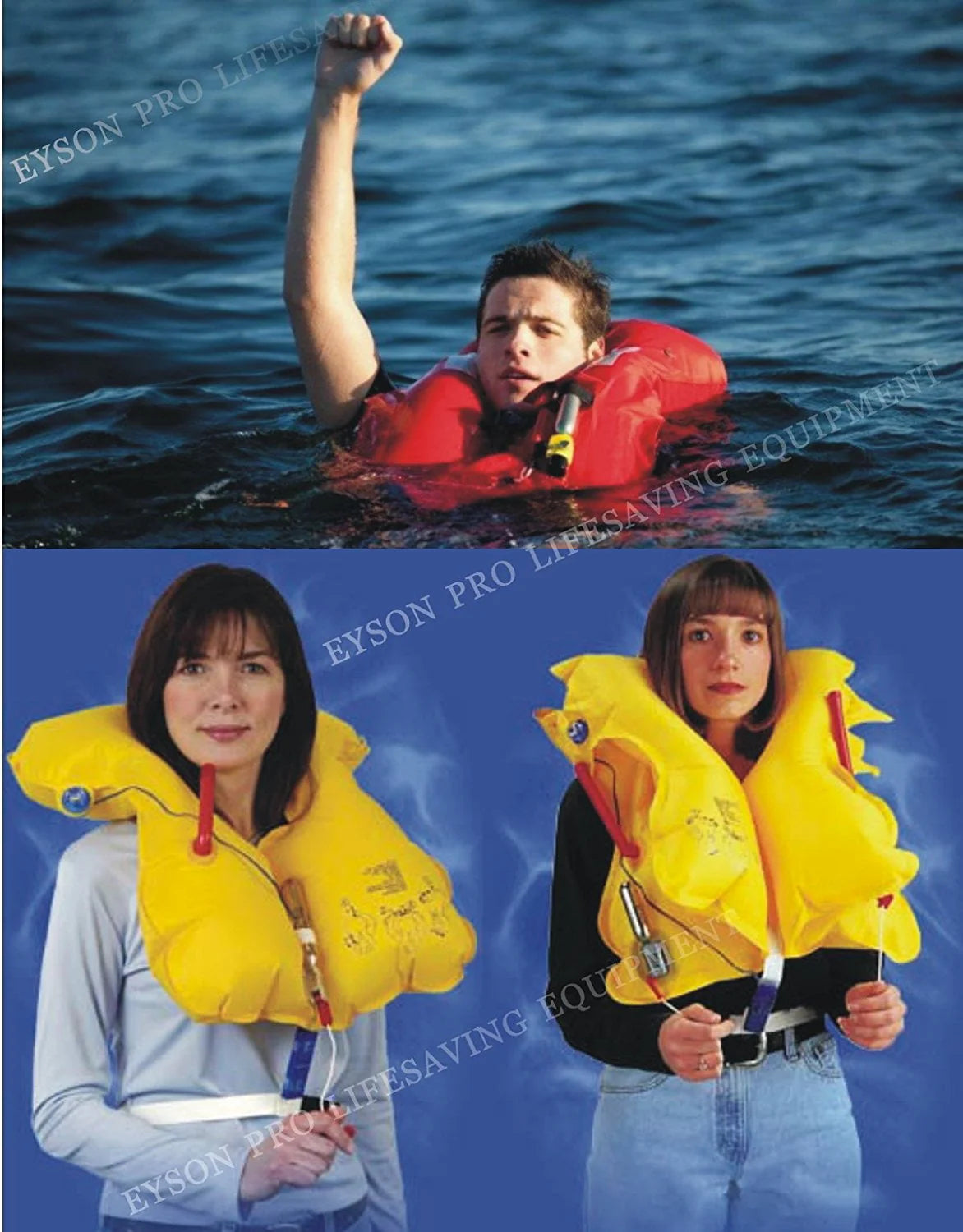 Manual Inflatable Belt Pack PFD Life Jacket with Zippered Storage Pocket, Black M24264