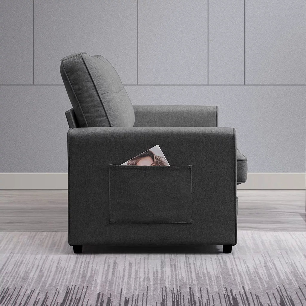 Dark Grey 3-in-1 Sleeper Sofa Bed J2195
