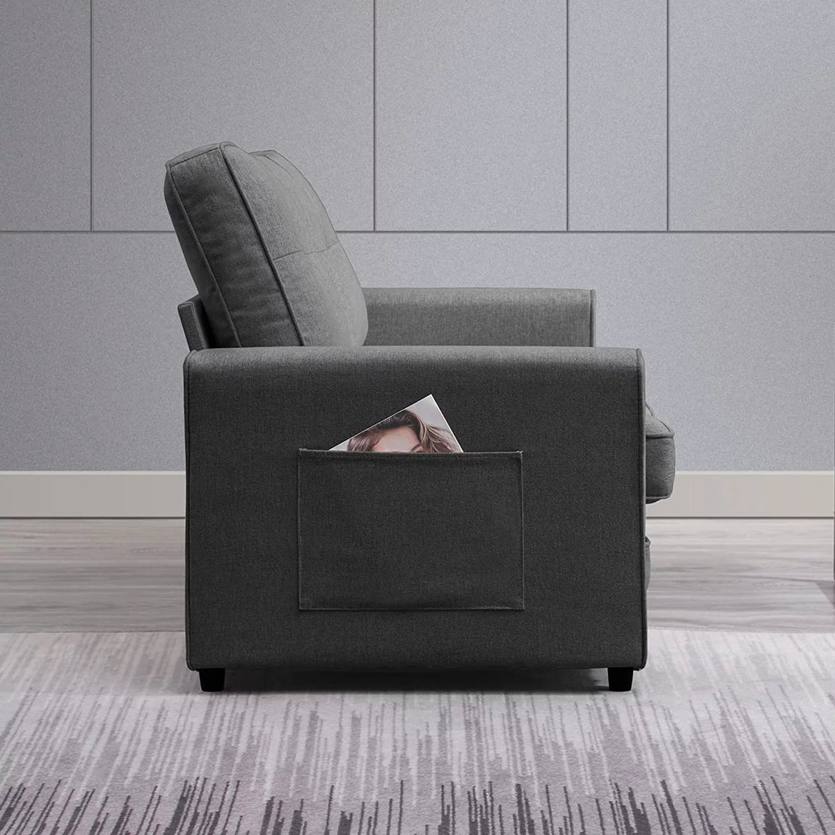 Dark Grey 3-in-1 Sleeper Sofa Bed J2195