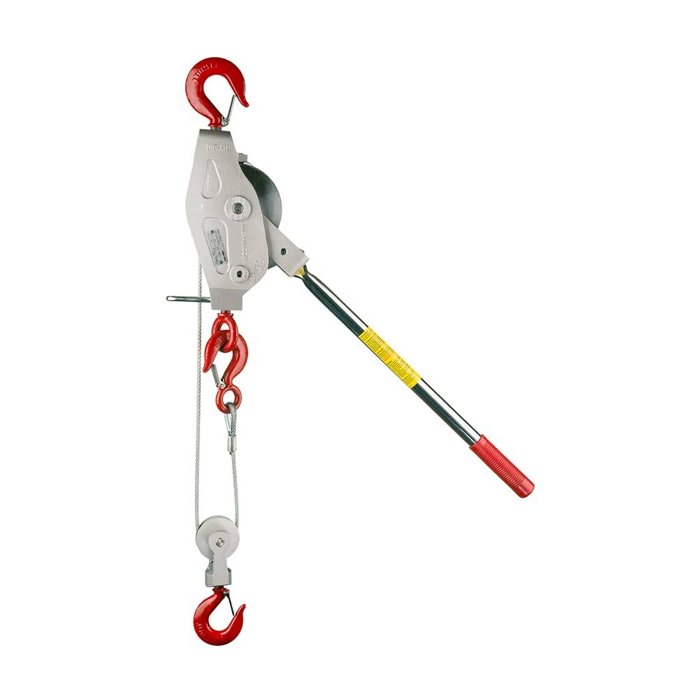 Medium Frame Cable Ratchet Winch Pulley Hoist, 1-1/2 Ton Capacity Z2138