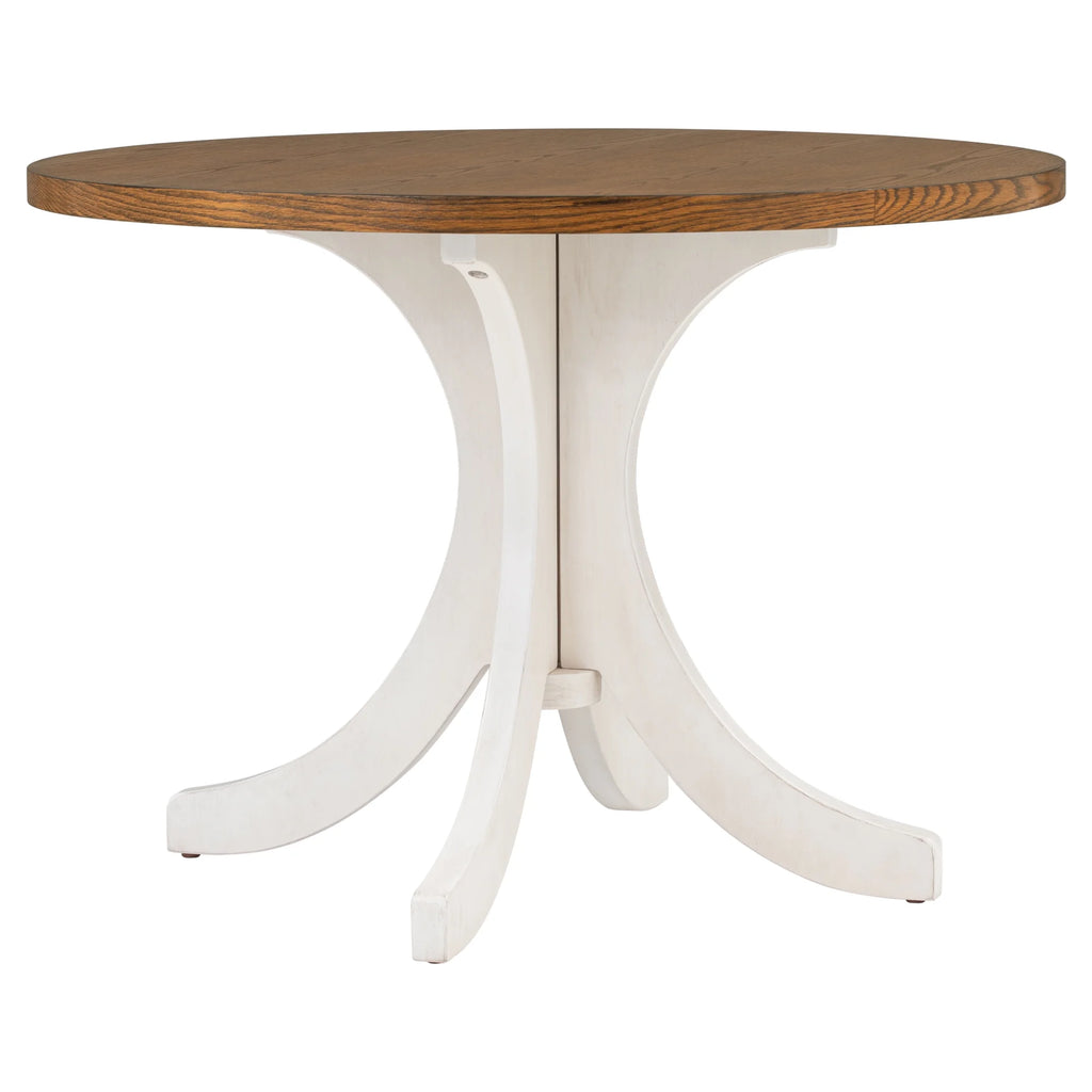 Mid-Century Solid Wood Round Dining Table T623