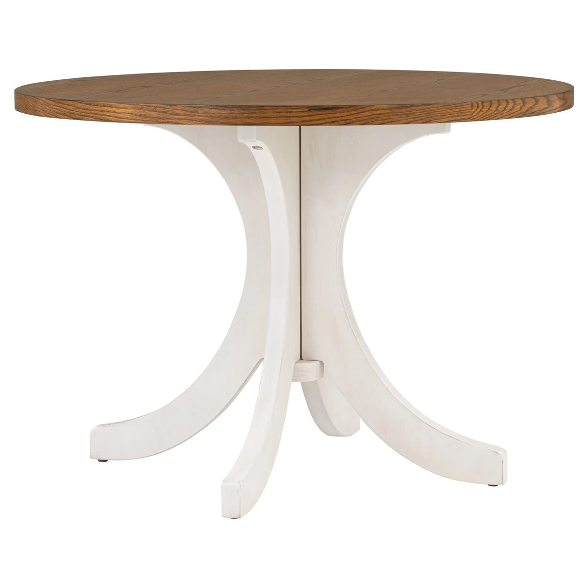 Mid-Century Solid Wood Round Dining Table T623