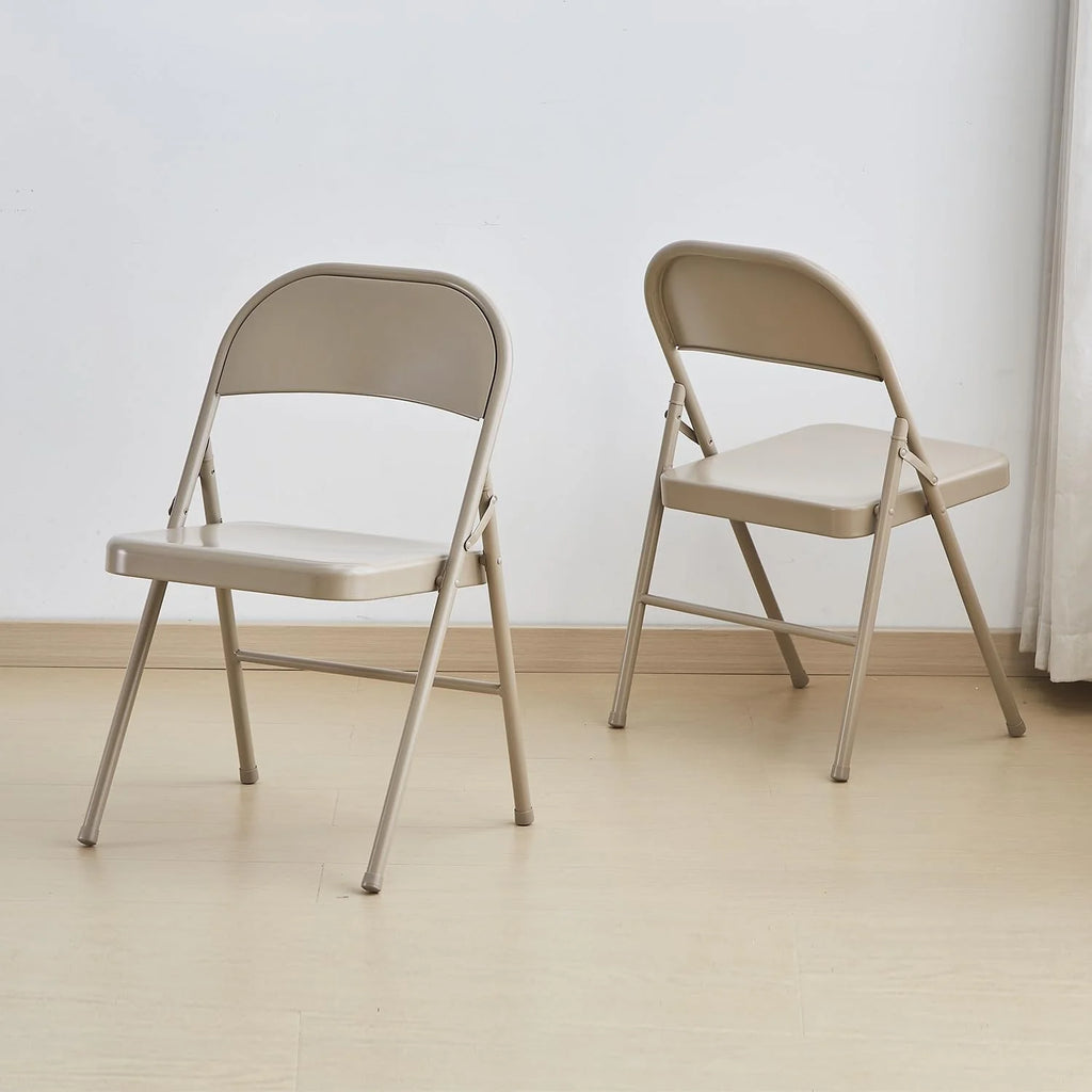 Light Gray 2-Pack Vinyl-Padded Folding Chair S543823