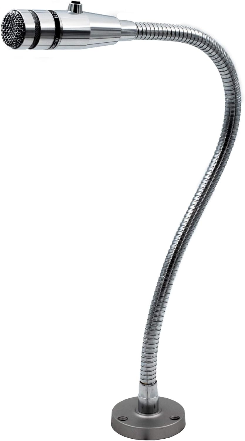Cardioid Dynamic Low Z Microphone with 18 Inch Gooseneck and Push-to-Talk Switch X961