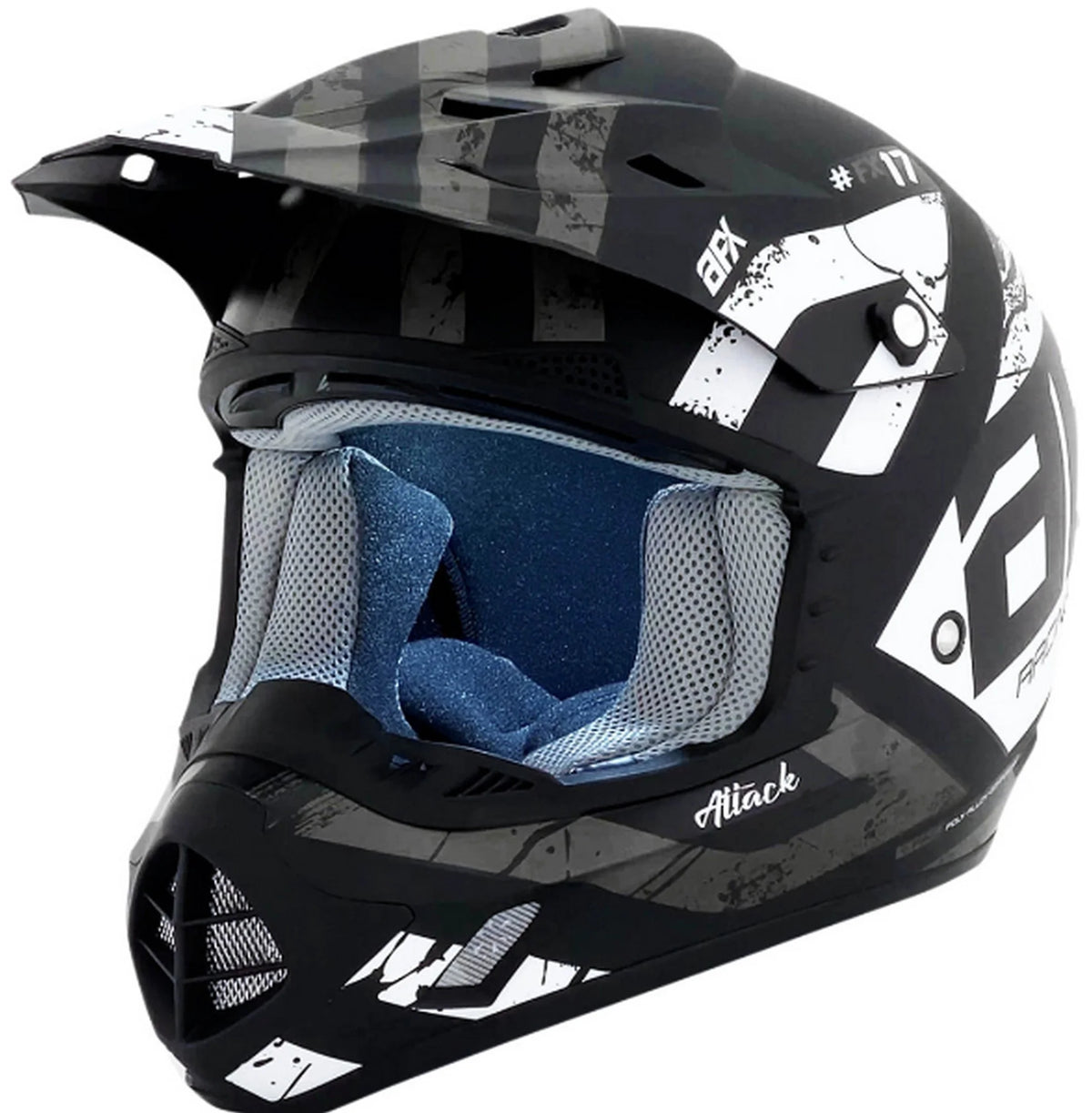Youth MX Offroad Helmet Matte Silver J885393