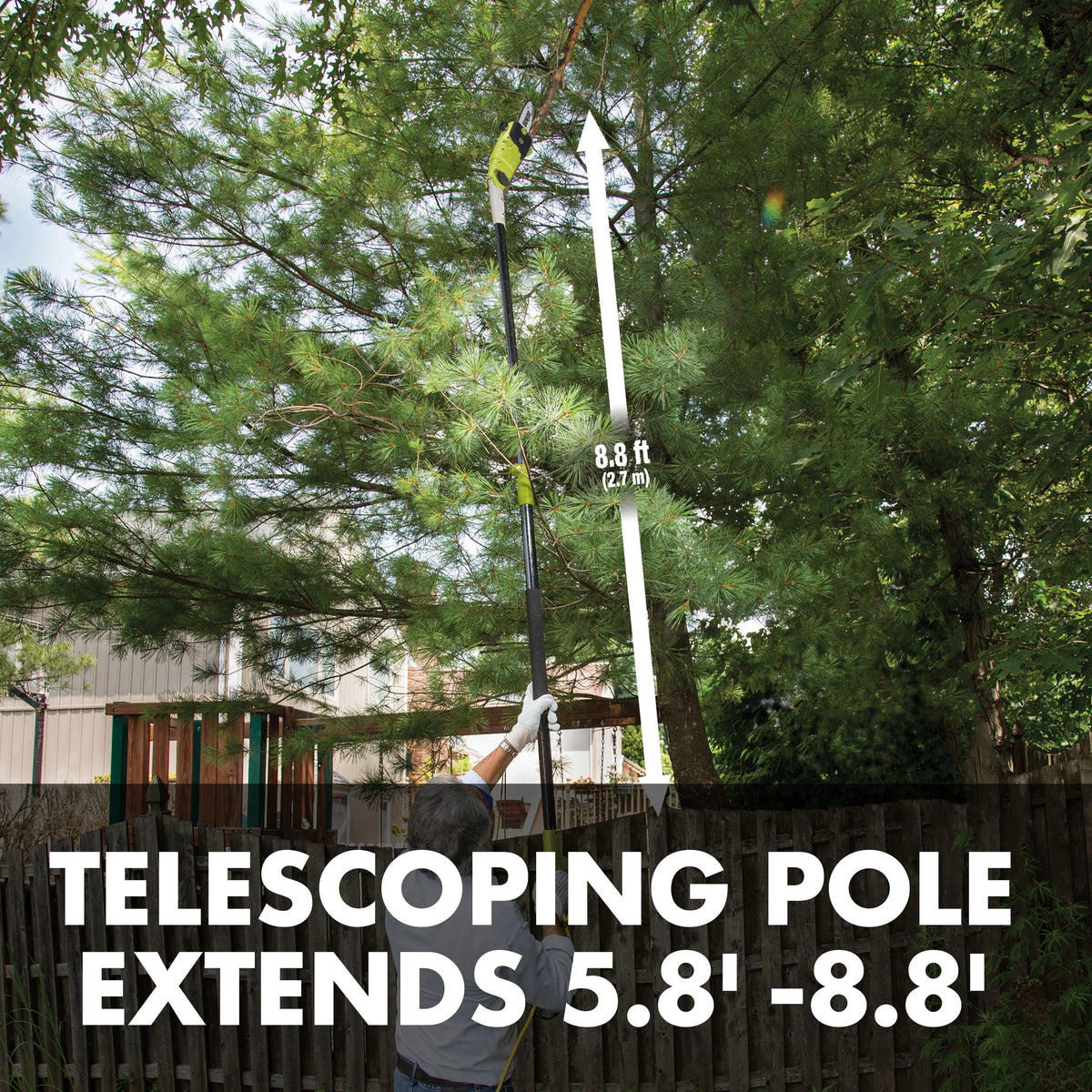 Electric 8.0-Amp Telescoping Multi-Angle Pole Saw J6134