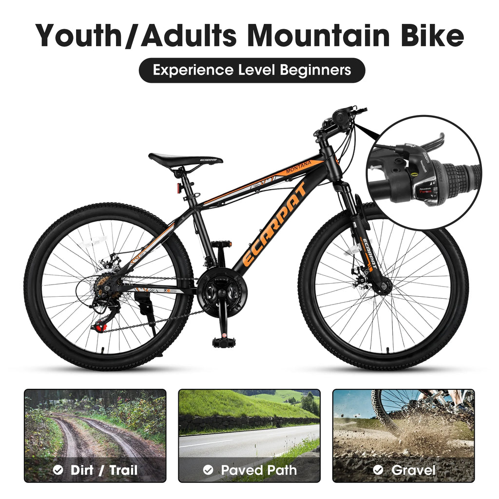 24 inch Aluminum Mountain Bike with Disc Brakes A679