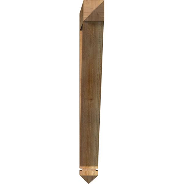 4x22W x 38x22D x 38x22H Traditional Arts & Crafts Rough Sawn Bracket, Western Red Cedar V261