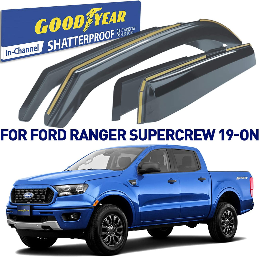 Shatterproof in-Channel Window Deflectors 4 pcs F4801