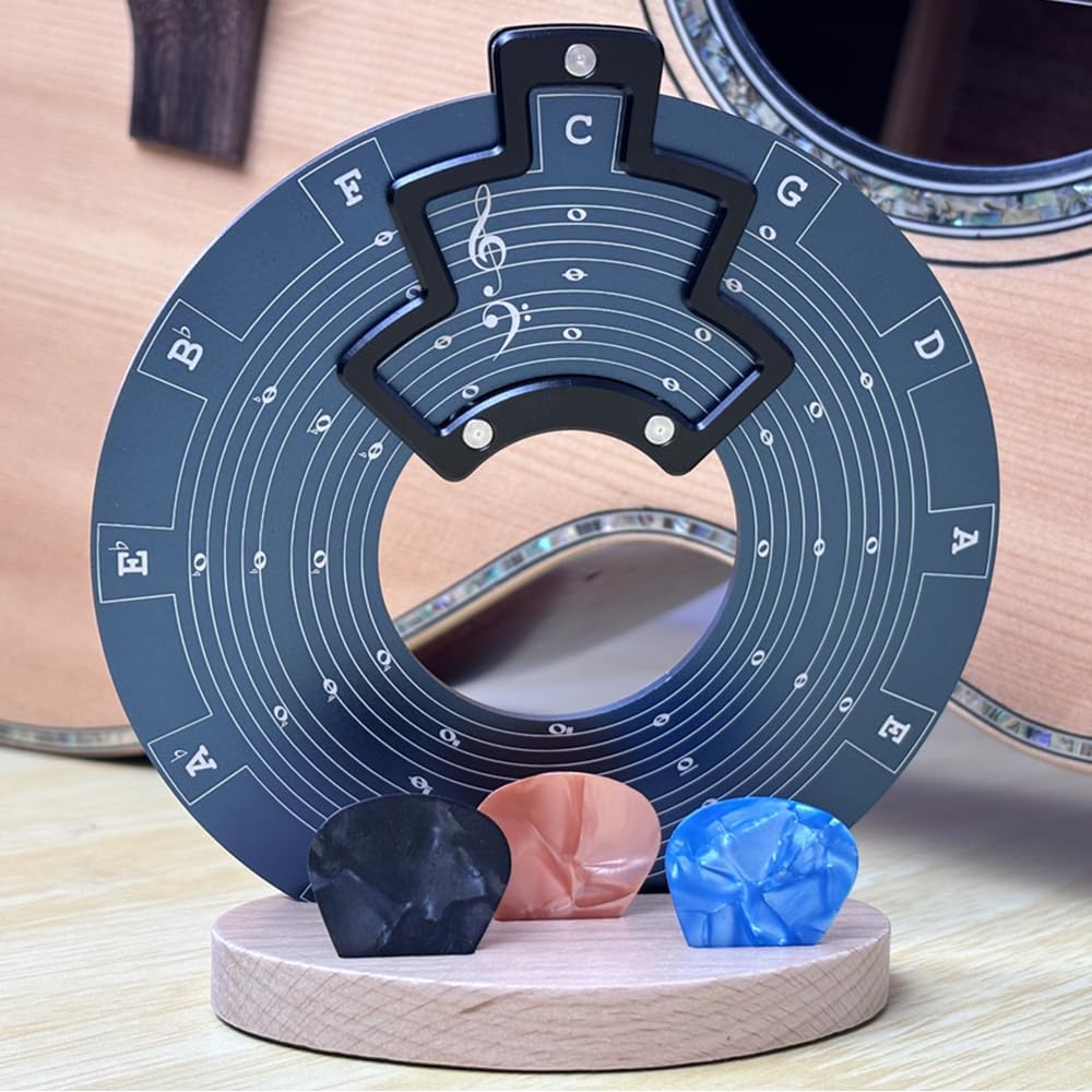 Metal Melody Tool with Guitar Chord Chart Music Theory Book and Wooden Stand H62487