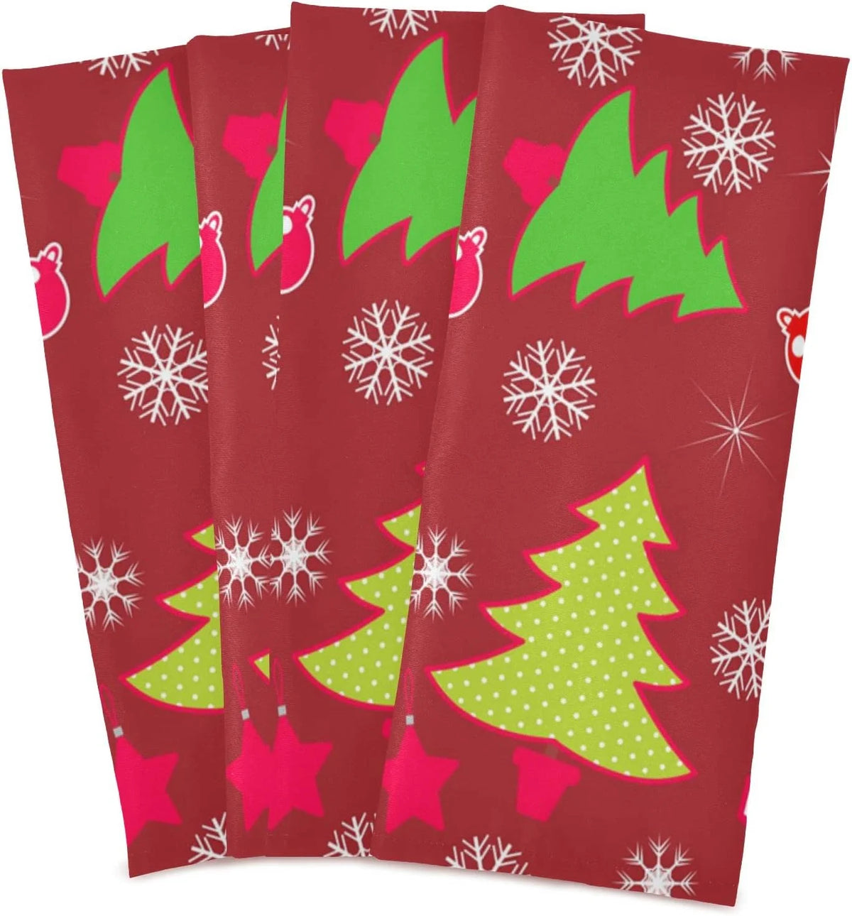 Red Green Kitchen Towels Set of 6 Dishcloths 28'' x 18'' X956