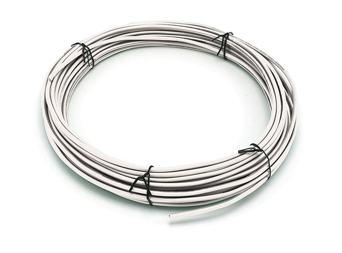 14 AWG Insulated Solid Copper THHN / THWN Wire 100 Feet White S60939