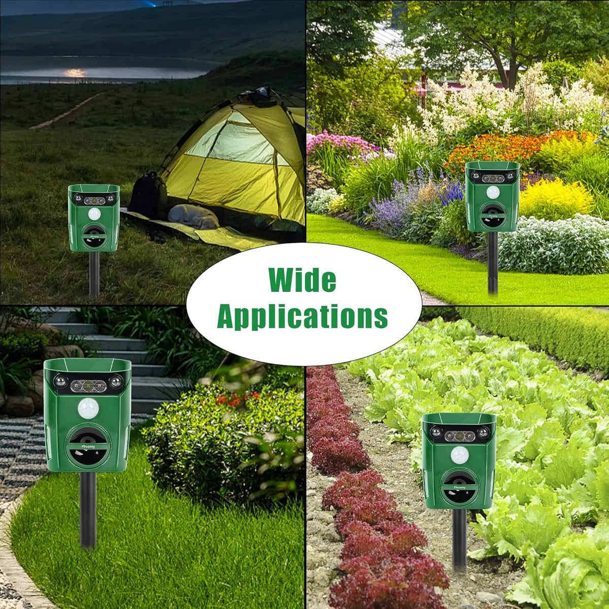 Ultrasonic Waterproof Solar Animal Repeller with Motion Sensor G916086