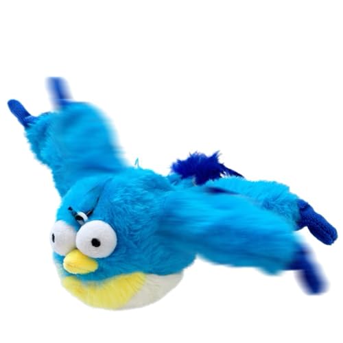 Interactive Chirping Bird with Flapping Wings Rechargeable Cat Toy (Grey) K581