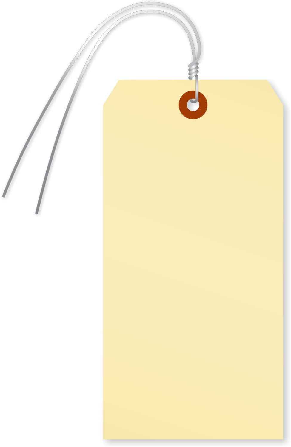 Manila Shipping Tags with Wire, 13pt Cardstock, Pack of 100 M7811