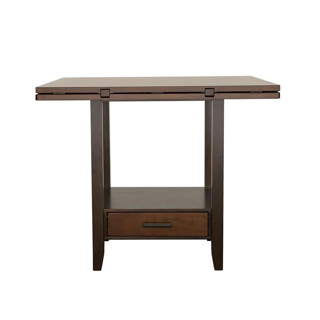 Wood Round Counter Height Drop Leaf Table X6105