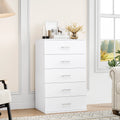 White 5 Drawer Wood Dresser A7312