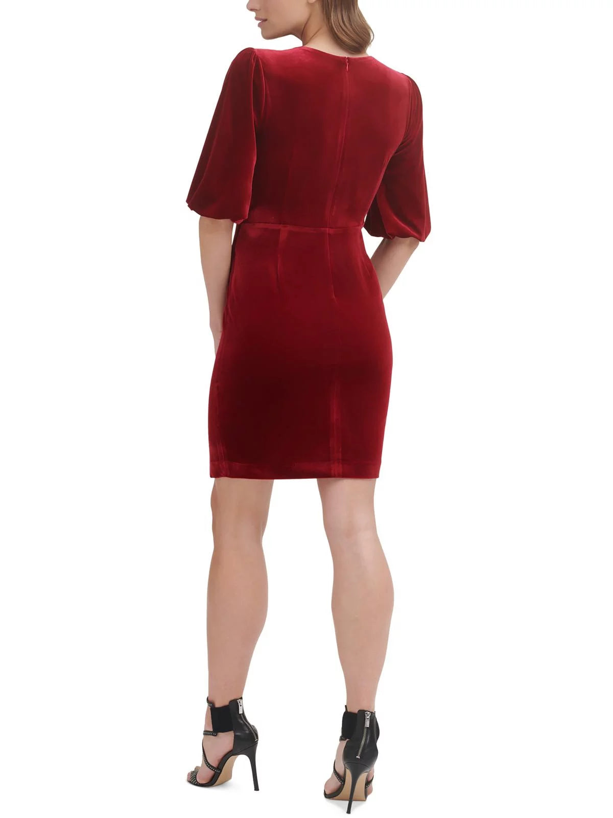 Ruched Faux Wrap Dress Q137995