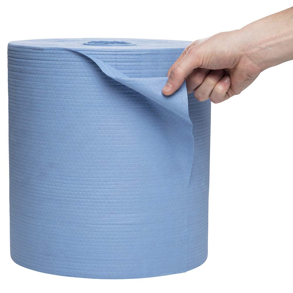 X80 Reusable Wipes Jumbo Roll, Blue, 475 Sheets / Roll Y519929