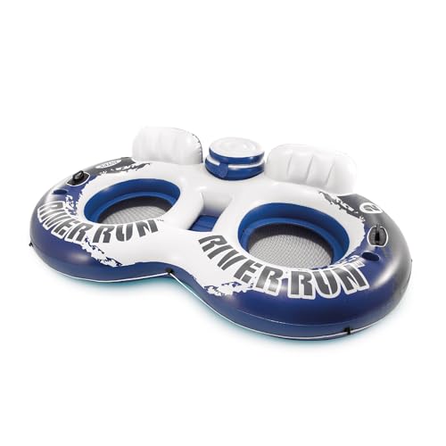 Inflatable Floating Lounge with Built-in Cup Holders and Grab Handles, Blue M500