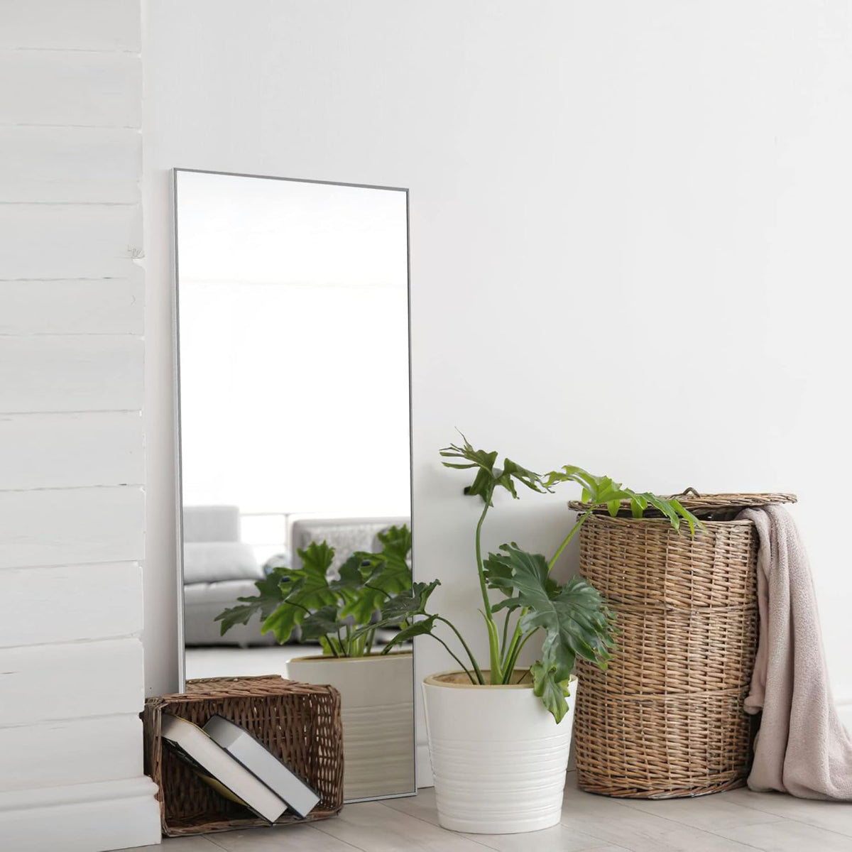 Gold Aluminum Alloy Frame Full Length Floor Mirror I1919