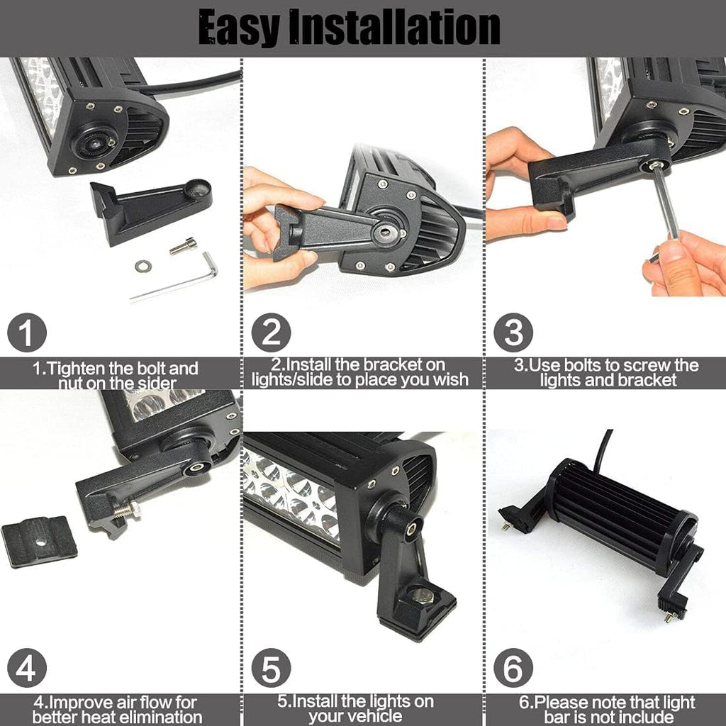 LED Light Bar Mounting Bracket Kit 2PCS C779