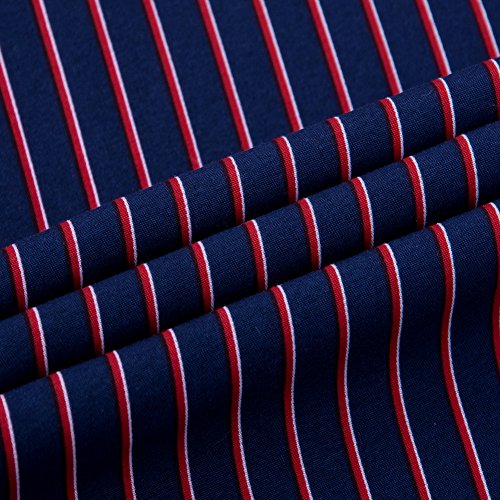 Men's Long Sleeve Vertical Striped Button Down Dress Shirt W370