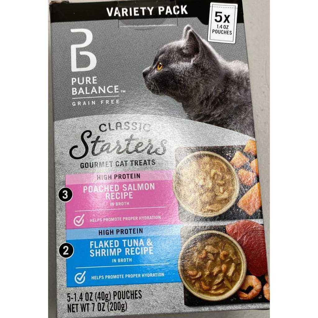 Salmon Tuna & Shrimp Recipe Variety Pack Cat Treat Starters Y919030