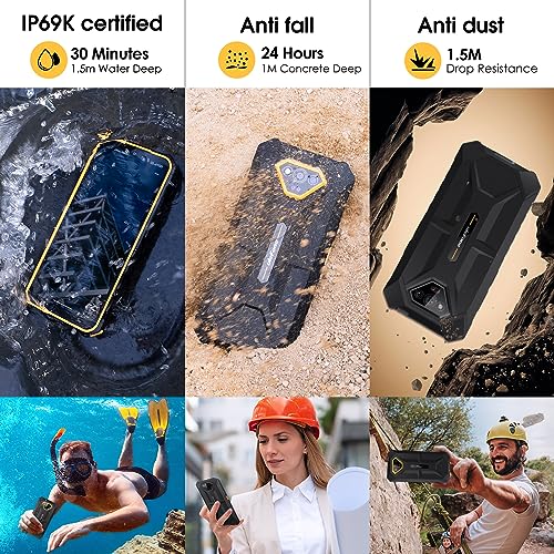 Black Rugged Smartphone, 12+64GB, 50MP Rear Camera, 6.52” Screen, 6320mAh Q439563