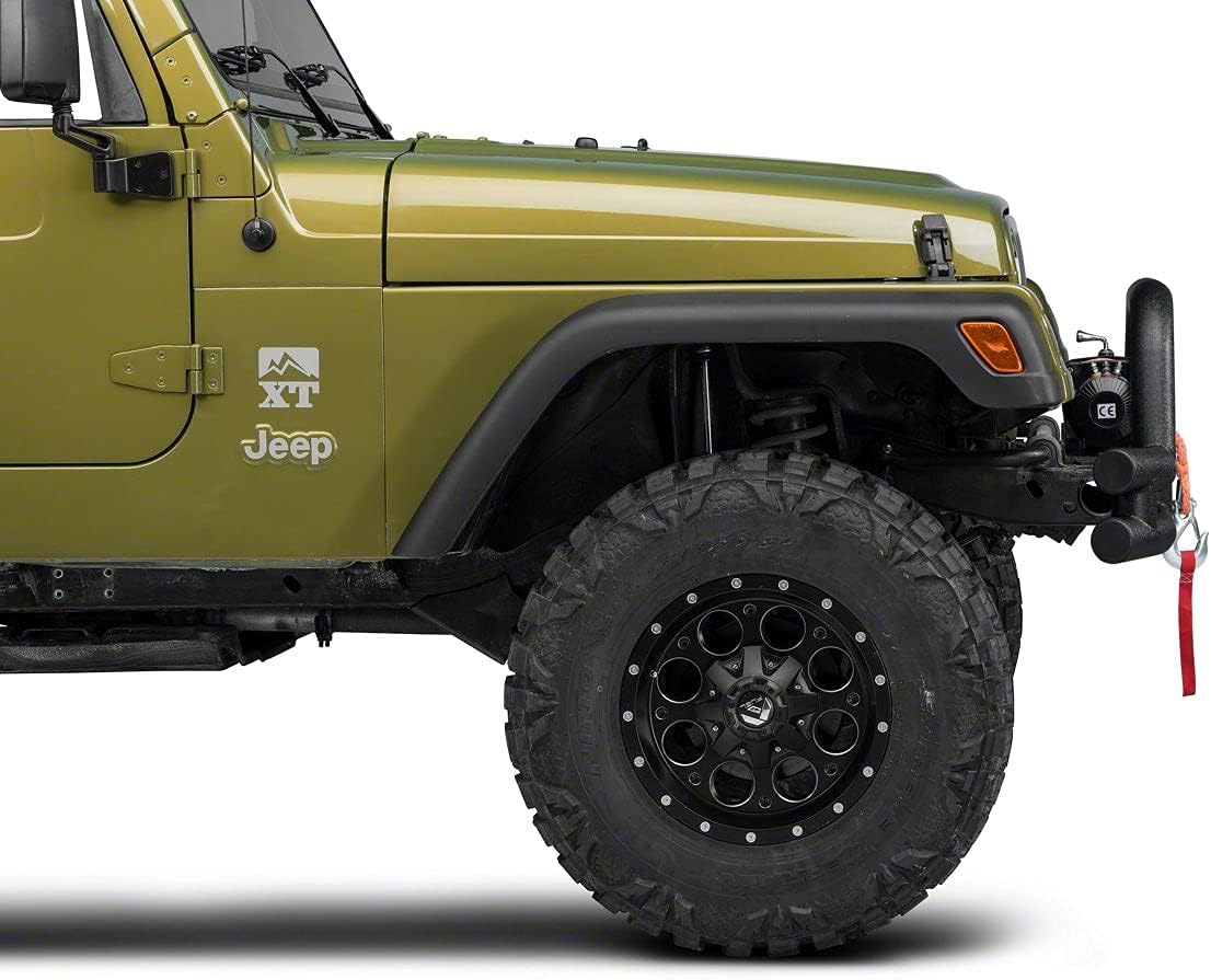 Textured Black Tubular Front Bumper with Winch Cutout N6597