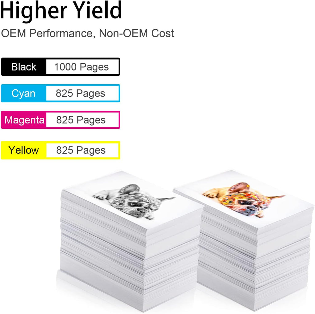 Compatible Ink Cartridge 4 Packs Black Cyan Magenta Yellow K882359